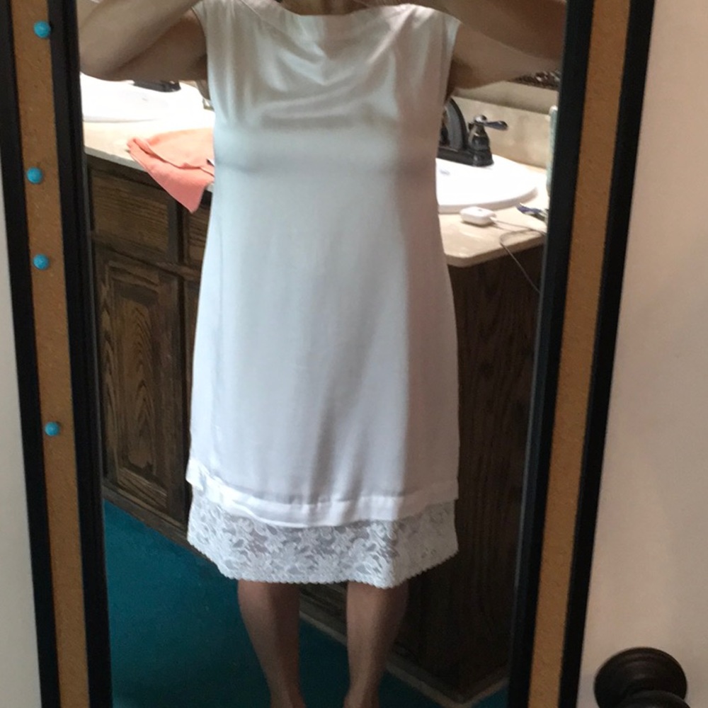 Off white dress with lace